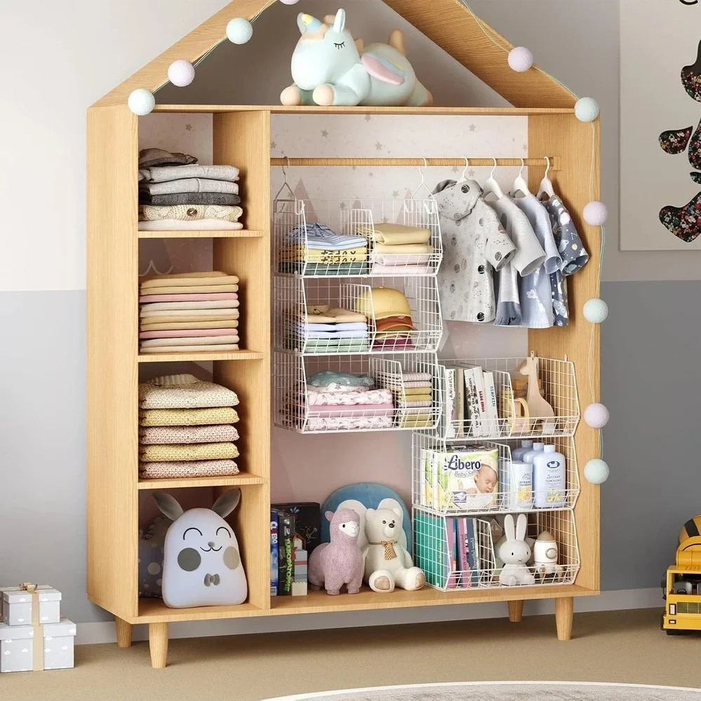 3 Tier Extra Large Closet Hanging Shelves with Divider, 16.5